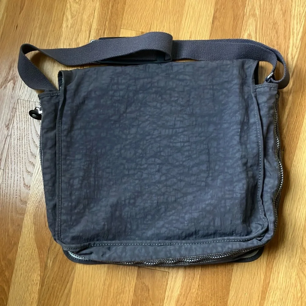 Kipling Madhouse Messenger Laptop Bag with Adjustable Strap Gray